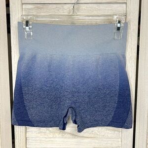 Victoria’s Secret PINK Ombré Blue High Waist Seamless Fitted Workout Shorts